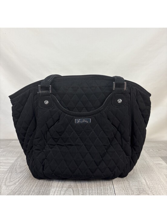 Handbags - Vera Bradley Microfiber Glenna Satchel Bag – Classic Black & Leopard